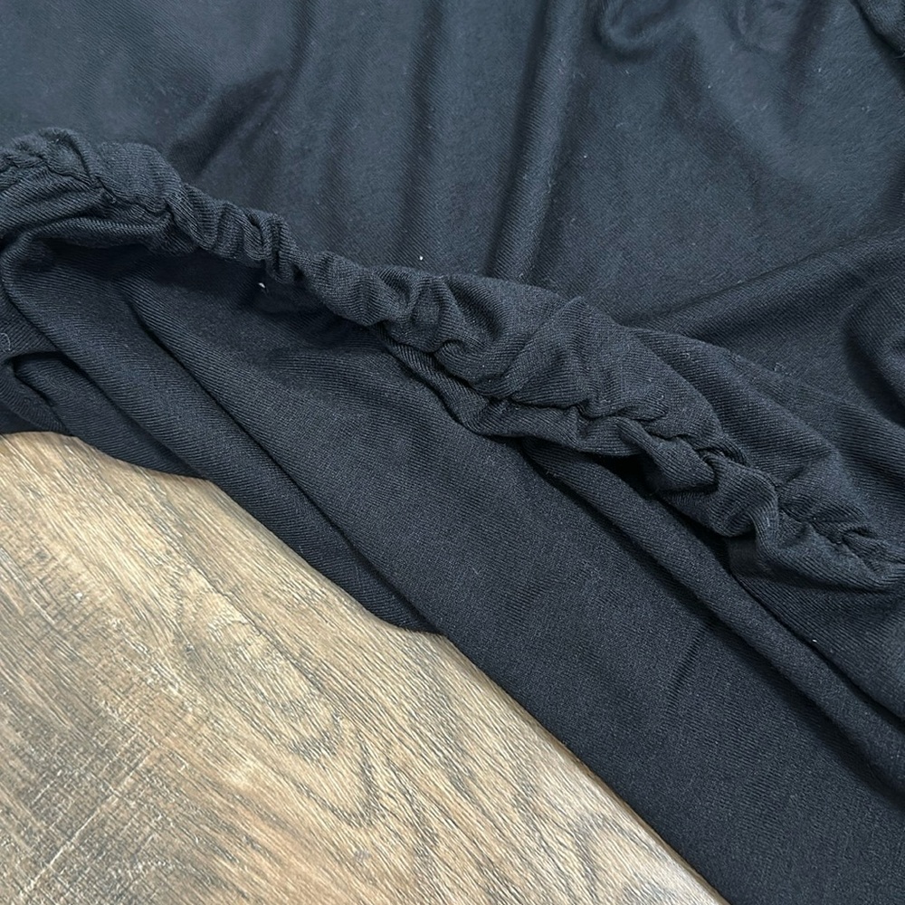 A Pea in the Pod, Black Ruched Long Sleeve Bodycon Maternity Dress - Picture 4 of 9